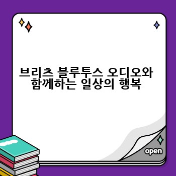 브리츠 블루투스 오디오와 함께하는 일상의 행복