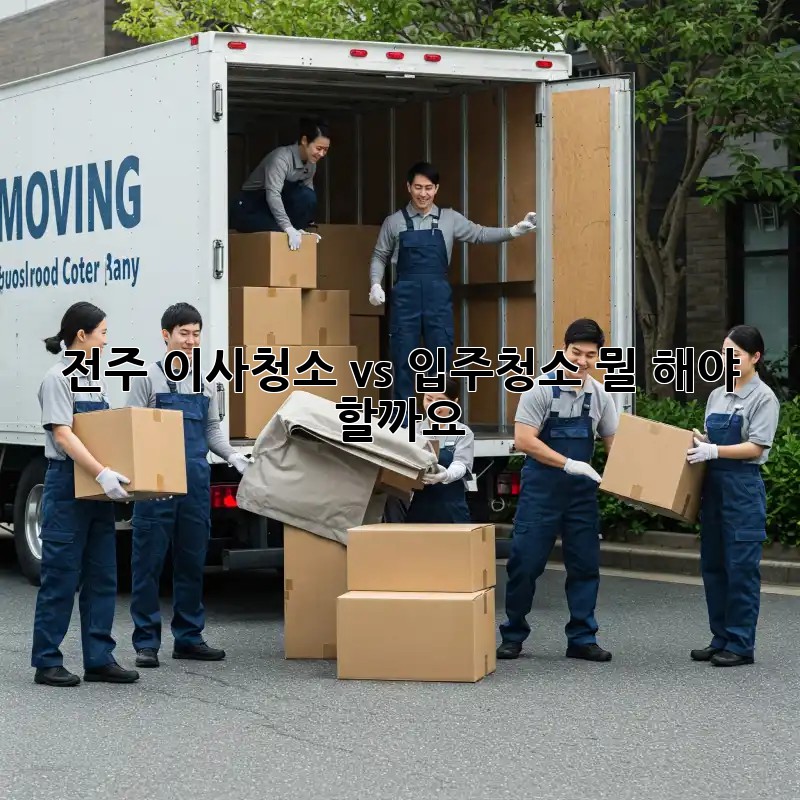 전주 이사청소 vs 입주청소: 뭘 해야 할까요?