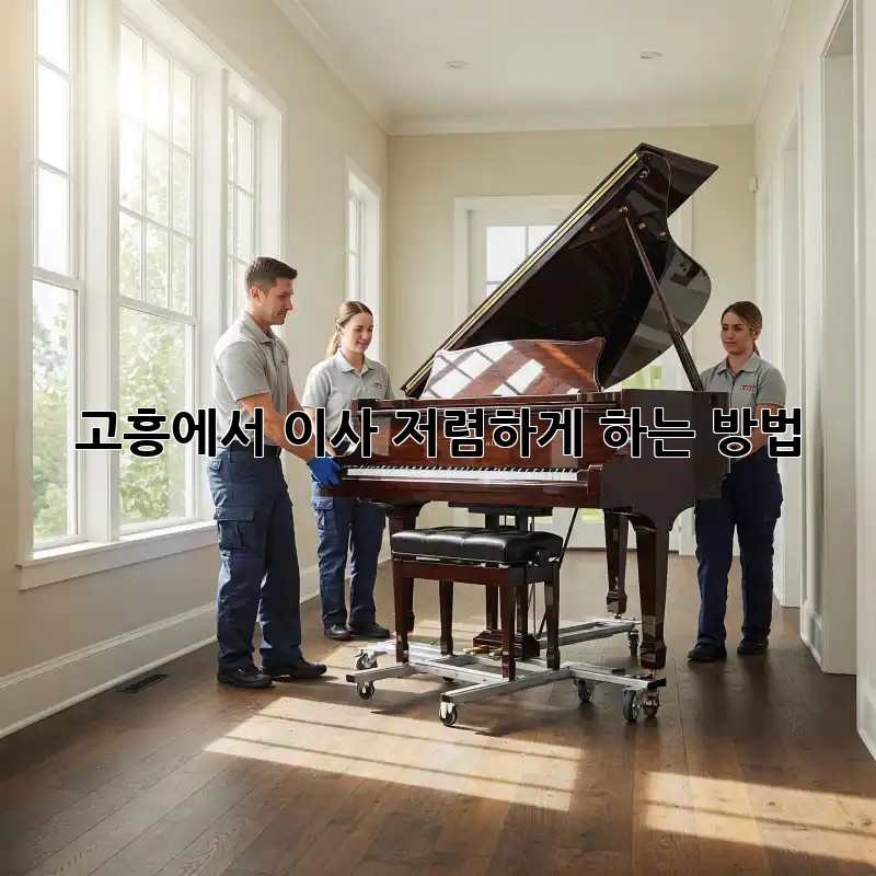 고흥에서 이사 저렴하게 하는 방법