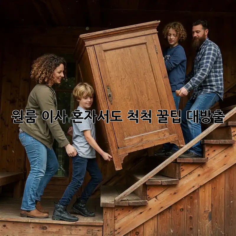 원룸 이사, 혼자서도 척척! 꿀팁 대방출!
