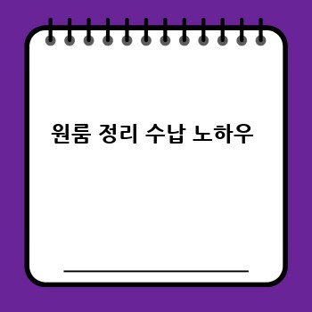 원룸 정리 수납 노하우