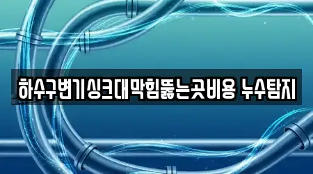 하수구변기싱크대막힘뚫는곳비용 누수탐지