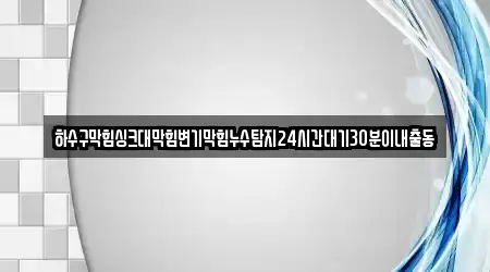 하수구막힘싱크대막힘변기막힘누수탐지24시간대기30분이내출동