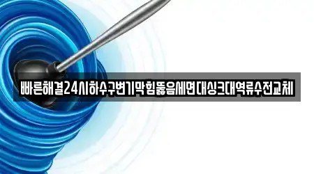 빠른해결24시하수구변기막힘뚫음세면대싱크대역류수전교체
