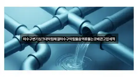 하수구변기싱크대막힘해결하수구막힘뚫음역류뚫는곳배관고압세척
